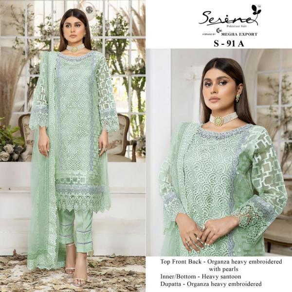 Serene S 91 Organza Pakistani Salwar Suits Collection